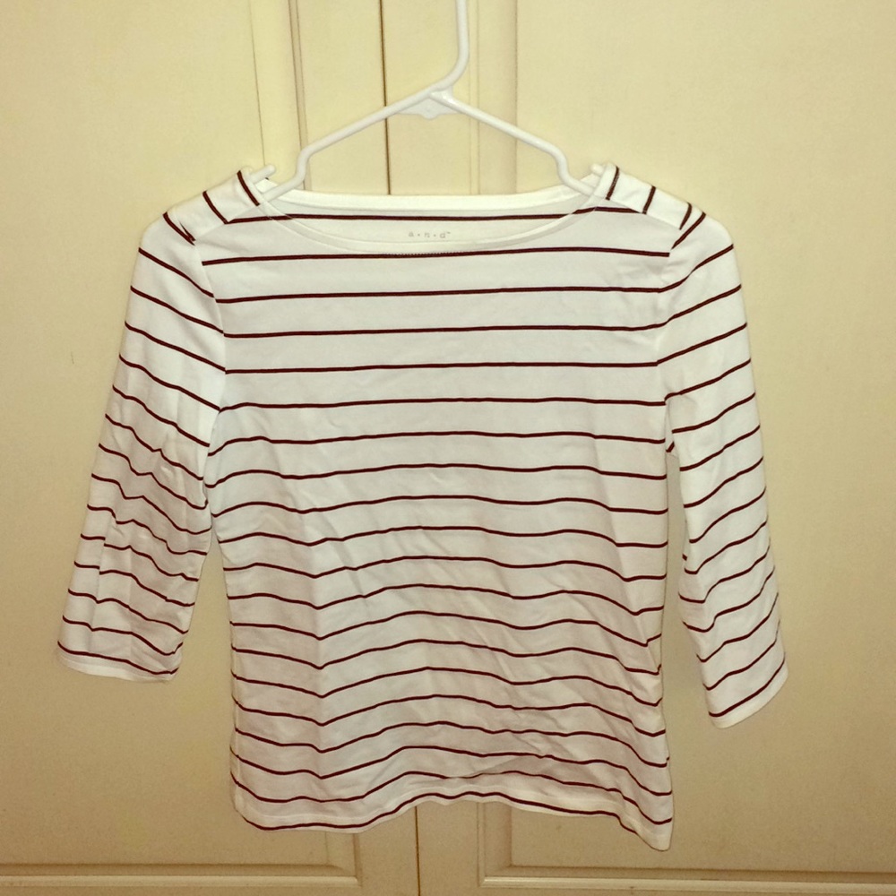 Striped 3/4 Sleeve Shirt